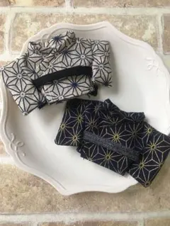 2着 受注生産 浴衣 着物 ちびぐるみ ぬい服 和柄 矢絣 麻の葉 - メルカリ