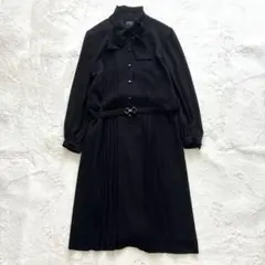 美品 東京ソワールSOIR BENIRブラックフォーマルワンピース11号冠婚葬祭