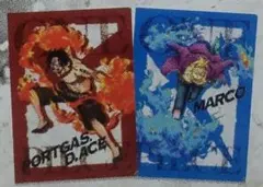 ONE PIECE【エース＆マルコ】白ひげ海賊団 クリアファイル2枚セット