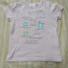 【サンリオキャラクターズ】ピンクTシャツ　110 小さめのサムネイル