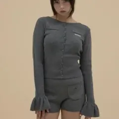 andmary Pansy knit set up gray 正規品