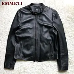 未使用級✨EMMETI×干場義雅　アッカ　ウォモ　レザーシングルライダース　56のサムネイル