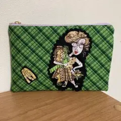 ロラライハリス　ファスナーポーチ　ハンドメイド