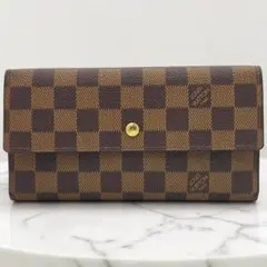 ルイヴィトン ポルトトレゾール インターナショナル 三つ折り長財布 ダミエ 茶系