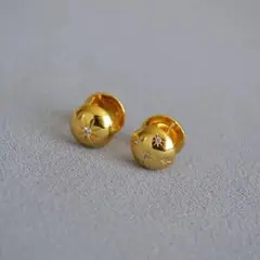 フープピアス ワンタッチ 高品質 両面楽しめる ゴールド 2way仕様