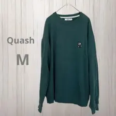 Quash◇◆トレーナー スウェット スケボー熊さん グリーン M