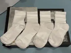 YUEDGE スポーツソックス 白 靴下 クルー丈 23〜25cm