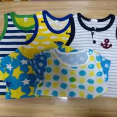 男の子用ベビータンクトップ+半袖セット サイズ80
