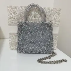 新品 ワイヤーバッグ チェーン付き ミニバッグ パーティーバッグ 結婚式 二次会