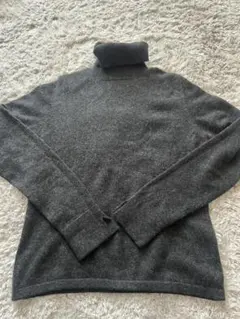週末値下げ❗️激安❗️FREE’S ダークグレー カシミヤタートルネックセーター
