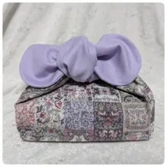 ハンドメイド♡リボンタイプ♡お弁当袋♡アールヌーボシンフォニー♡パープル