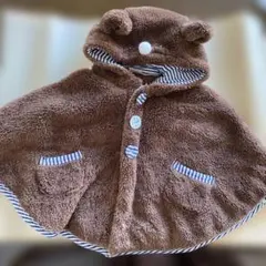 クマ耳付きブラウンポンチョ