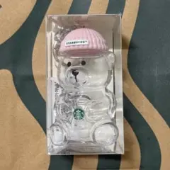 韓国限定Starbucks ベアリスタ ミニチュアキーリング ピンクのサムネイル