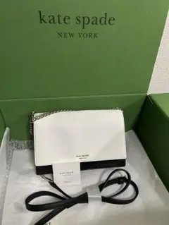 【美品】kate spade ショルダーバッグ ホワイト/ブラック