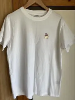 カービィワンポイント刺繍 半袖Tシャツ 白 Lのサムネイル