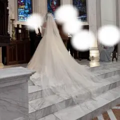 ロングウェディングベール　3m