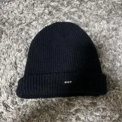 HUF ブラック　ニット帽　ビーニー