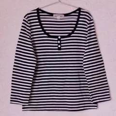 HUMAN WOMAN  ヒューマンウーマン ボーダー カットソー