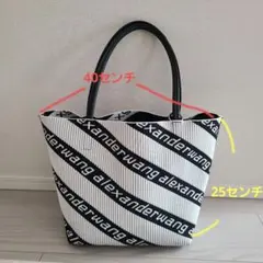 【美品】ユニセックス　alexander wang 　ストライプ 　トートバッグのサムネイル