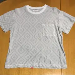パイルジャガードTシャツ　グレー