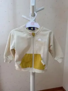 ベージュ ジップアップ トレーナー 80