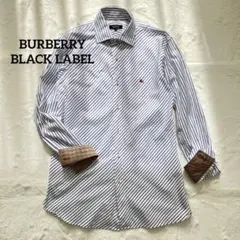 BURBERRY BLACK LABEL ストライプシャツ ノバチェック L相当