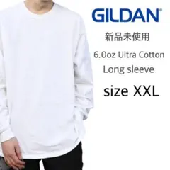新品未使用 ギルダン ウルトラコットン 6oz 無地 ロンＴ ホワイト XXL
