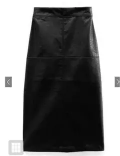 グレイル バックスリット レザータイトスカート ブラック fo1589
