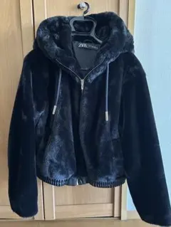 ZARA フェイクファーフード付きコート美品