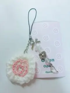 なるとまき ビーズキーホルダー 編み物チャーム 韓国 y2k ハンドメイド