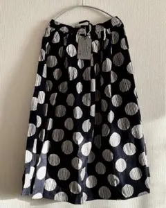 新品　リトルマーケット　ドット柄　スカート　ネイビー