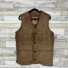 CHEVIOT ベスト 豚革 レザー スウェード ヴィンテージ ブラウン y19-newvest041-04.jpg