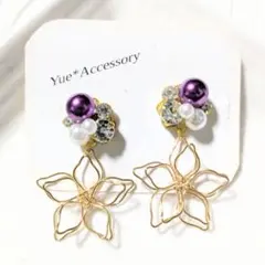 D-165　ハンドメイド☆ビジューピアス／イヤリング