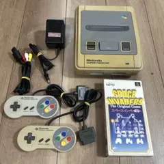 SFC 任天堂　スーパーファミコン　本体一式　ソフト　コントローラー 2個 ②