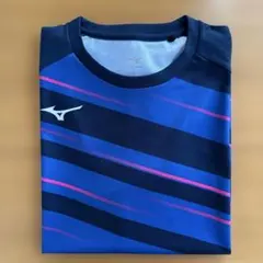 卓球ゲームシャツ レディース Ｌサイズ ネイビー