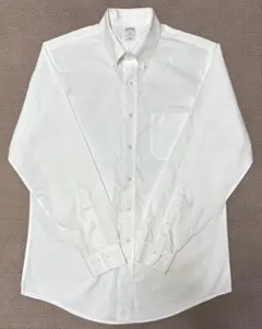 【美品】ブルックスブラザーズ 長袖BDシャツ ノンアイロン 白系 L