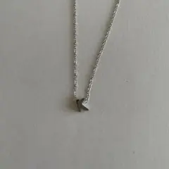 Kモチーフ ネックレス シルバーカラー