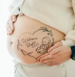 マタニティフォトシール ベリーペイントシール ZQ