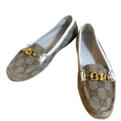 GUCCI グッチ スリッポン エスパドリーユ フラット gg柄 キャンバス 