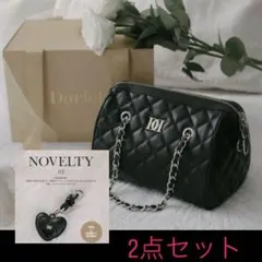 新品箱付き　キルティングミニボストンバッグ　ダーリッチ チャーム付き　ノベルティ 2025年最新】darich キルティングミニボストンバッグの人気