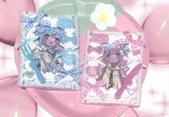 硬質ケース トレカケース ホイップデコ ピンク 水色 B8 萌え ネコ 推し活