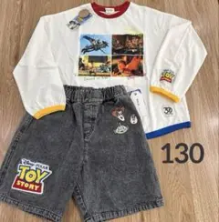 ディズニー トイストーリー 長袖 ロンT デニムパンツ 上下セット 130