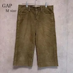 ✨人気 GAP コーデュロイパンツ カーキ M ワイド ストレッチ✨