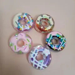 カラフル ドーナツ型パーツ 5個セット