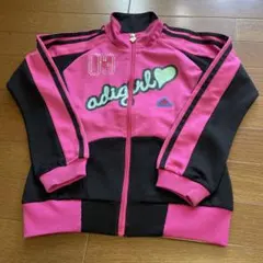 お値下げadidasの上着 サイズ130  特殊プリント付き