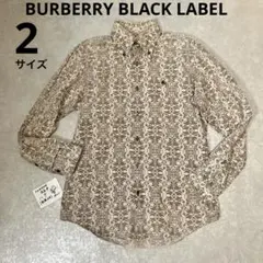 BURBERRY BLACK LABEL、総柄長袖シャツ、2サイズ