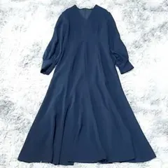 NATURAL BEAUTY BASIC ニュアンスＶネックワンピース