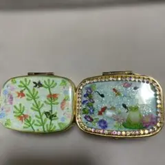 レジン細工　ピルケース／小物入れ2個セット御池