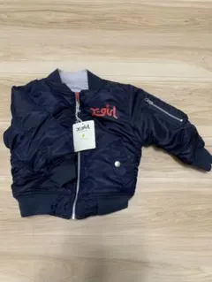 【未使用新品タグ付き】x-girl ジャケット リバーシブル　濃紺　100