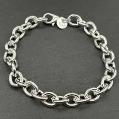 【高級】 シルバー 925 太 チェーン シンプル 喜平 ブレスレット